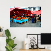 Marktdag, Valparaiso, Chili Poster (Thuiskantoor)