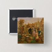 Marktdag Vierkante Button 5,1 Cm (Voorkant /achterkant)