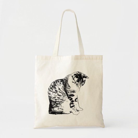 Marktdagen met moderne kattenstijl tote bag (Voorkant)
