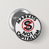 Markten geen kapitalistische Button (Voorkant /achterkant)