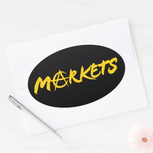 Markten Ovale Sticker (Envelop)