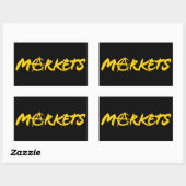 Markten Rechthoekige Sticker (Vel)
