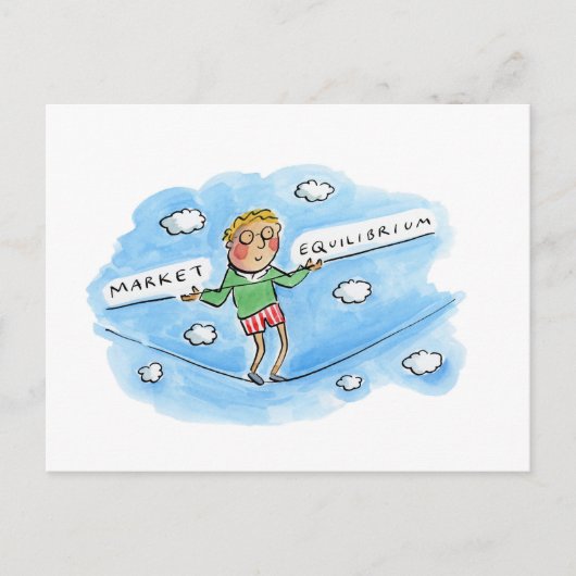 marktevenwicht briefkaart (Voorkant)