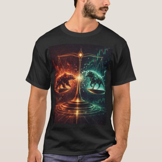 Marktevenwicht, Daghandel, Abstracte Geometrie T-shirt (Voorkant)