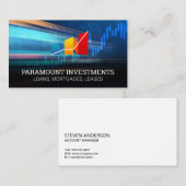 Marktgrafiek | Financiële gegevens Visitekaartje (Voorkant / Achterkant)