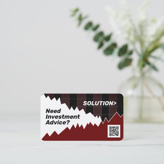 Marktgrafiek inspireerde koop en verkoop visitekaa visitekaartje (Staand voorkant)