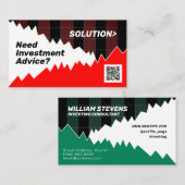 Marktgrafiek inspireerde koop en verkoop visitekaartje (Voorkant / Achterkant)