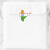 Marktkaart India Ronde Sticker (Tas)