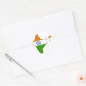 Marktkaart India Ronde Sticker (Envelop)