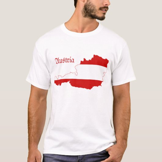 Marktkaart Oostenrijk T-shirt (Voorkant)