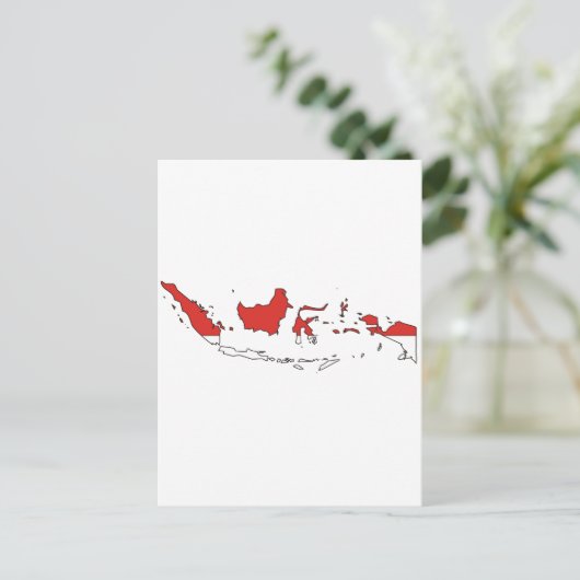 Marktkaart van Indonesië Briefkaart (Staand voorkant)