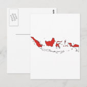 Marktkaart van Indonesië Briefkaart (Voorkant / Achterkant)
