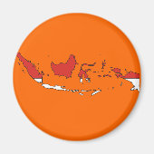 Marktkaart van Indonesië Magneet (Voorkant)