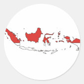 Marktkaart van Indonesië Ronde Sticker (Voorkant)