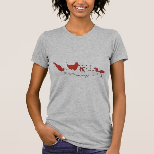 Marktkaart van Indonesië T-shirt (Voorkant)