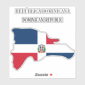 Marktkaart voor de Dominicaanse Republiek Sticker (Vel)