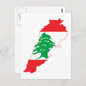 Marktkaart voor Libanon Briefkaart (Voorkant / Achterkant)