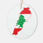 Marktkaart voor Libanon Keramisch Ornament (Links)