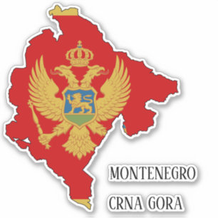 Marktkaart voor Montenegro Sticker