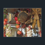 Marktkraam Florence Feestdagenkaart<br><div class="desc">Een rijke verscheidenheid aan kruiden en gedroogd fruit en bloemen op een marktkraam in Florence,  Toscane,  Italië.</div>