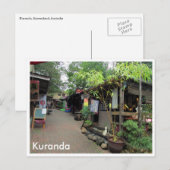 marktkramen van kuranda briefkaart (Voorkant / Achterkant)