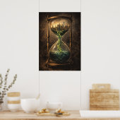 Marktliquiditeit zandloper daghandel Surreal Poster (Keuken)