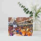 MarktLissabon Portugal Briefkaart (Staand voorkant)