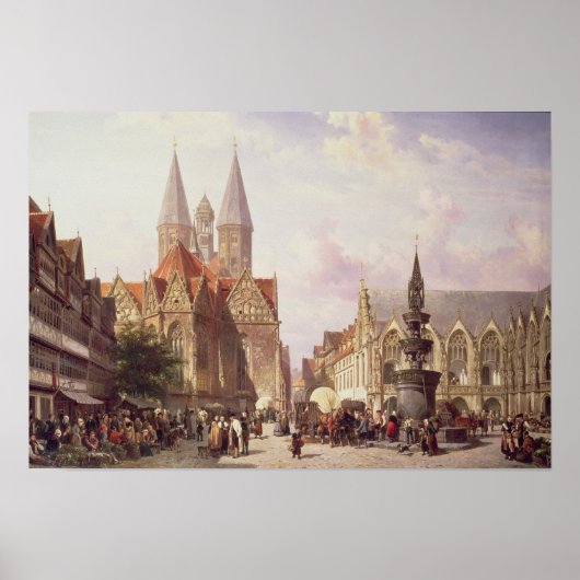 Marktonderzoek in Braunschweig Poster (Voorkant)