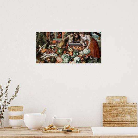 "Marktonderzoek" kunstposter Poster (Keuken)