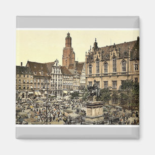 Marktplaats, Breslau, Silezië, Duitsland (d.w.z. Magneet