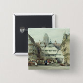 Marktplaats, Frankfurt Vierkante Button 5,1 Cm (Voorkant /achterkant)