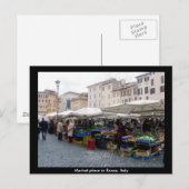 Marktplaats in Rome, Italië Briefkaart (Voorkant / Achterkant)