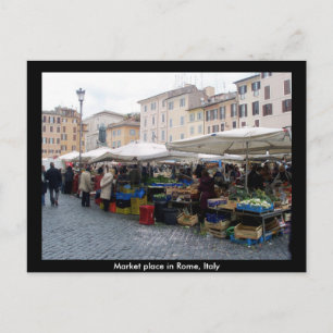 Marktplaats in Rome, Italië Briefkaart