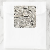 Marktplaats Vierkante Sticker (Tas)