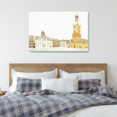 Marktplein. Brugge België Canvas Afdruk (Insitu (Slaapkamer))