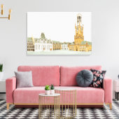 Marktplein. Brugge België Canvas Afdruk (Insitu (Woonkamer))