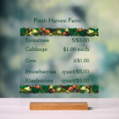 Marktprijslijst voor  grensboeren acryl bord (Neutraal)