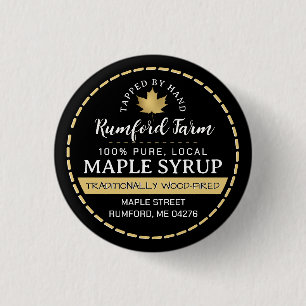 Marktpromotiemaple Gold Leaf van de landbouwer Ronde Button 3,2 Cm