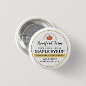 Marktpromotiemaple Gold Leaf van de landbouwer Ronde Button 3,2 Cm (Voorkant /achterkant)