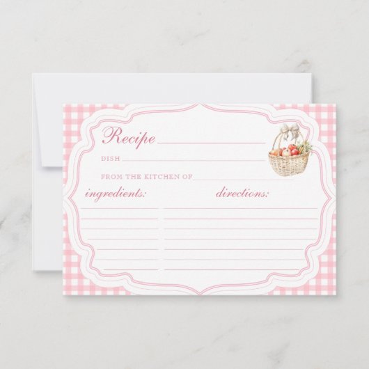 Marktrecept voor de Bride Recept Kaart (Voorkant)