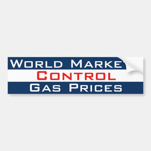 Marktregulering gas bumpersticker (Voorkant)