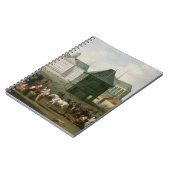 Marktscène voor het Dam-paleis in Amsterdam Notitieboek (Linkerzijde)
