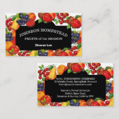 Marktseizoen van Orchard Farmer is bedoeld voor be Visitekaartje (Voorkant / Achterkant)