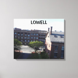 MARKTSTRAAT GEZICHT LOWELL MASS INGEPakt Canvas Afdruk