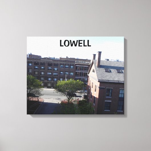 MARKTSTRAAT GEZICHT LOWELL MASS INGEPakt Canvas Afdruk (Voorkant)