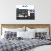 MARKTSTRAAT GEZICHT LOWELL MASS INGEPakt Canvas Afdruk (Insitu (Slaapkamer))