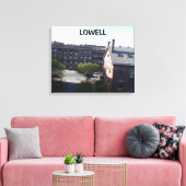 MARKTSTRAAT GEZICHT LOWELL MASS INGEPakt Canvas Afdruk (Insitu (Woonkamer))