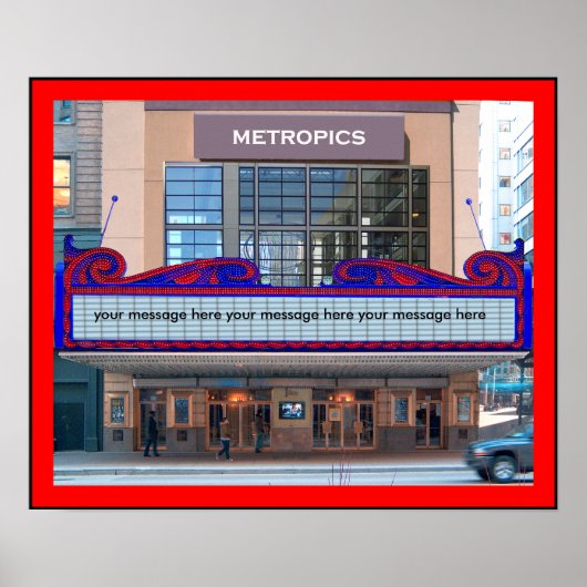 Markttent Poster personaliseer het (45 tekens) (Voorkant)