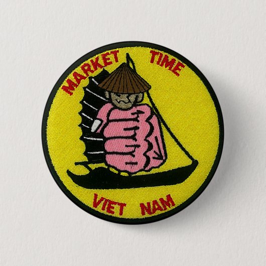 Markttijdstip Vietnam-Button Ronde Button 5,7 Cm (Voorkant)