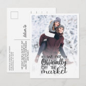 Marktuit engagement qr-code aankondiging briefkaart (Voorkant / Achterkant)